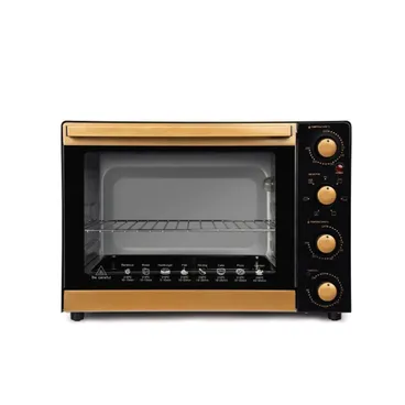 فرن كهرباء مع شواية فريش Elite Gold FR 6503 RCL، سعة 65 لتر، 2200 وات، اسود وذهبي