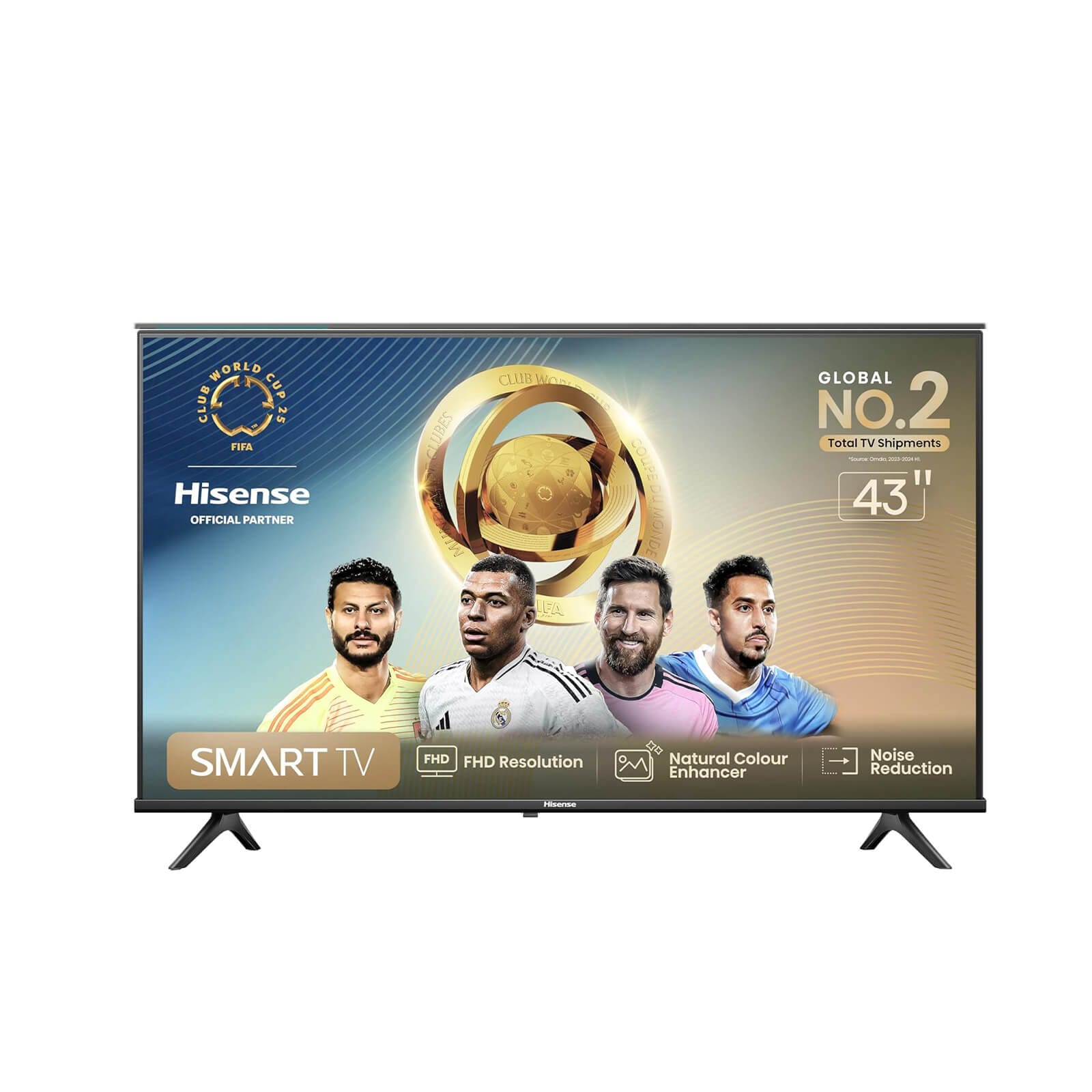 هايسنس شاشة سمارت 43 بوصة - FHD - HDR - Wifi - أسود - موديل 43A4K