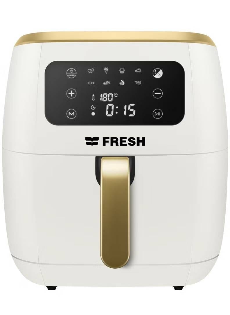 قلاية بدون زيت فريش ديجيتال ، 7 لتر، 1800 وات، ابيض - FAF-D1800W