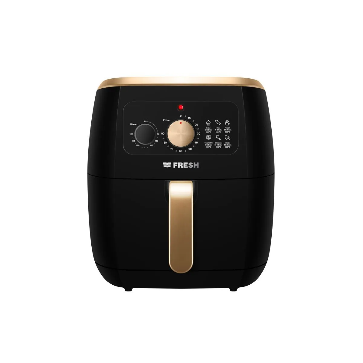 قلاية بدون زيت فريش FAF-M1800G، سعة 7 لتر، 1800 وات، اسود وذهبي- Fresh-500018915