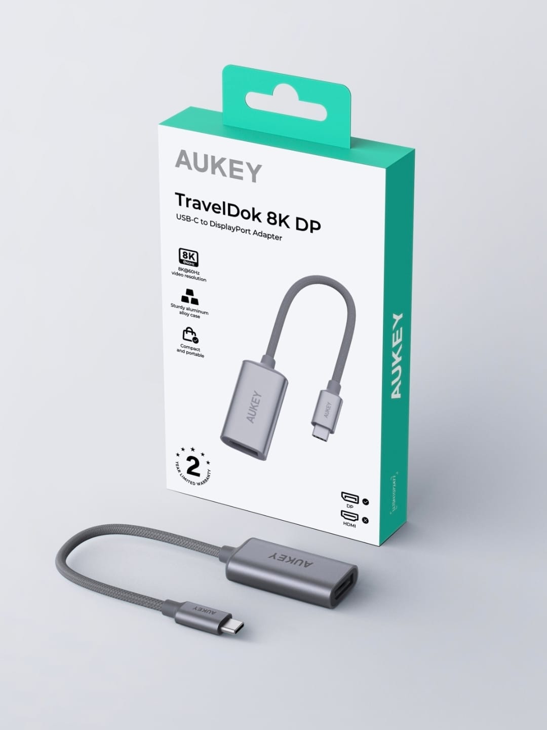 أوكي ترافيل دوك، محول بيانات USB-C إلى Display ، 8K-60Hz‎ ، طول 10سم ،UH-D01 ، ضمان عامين