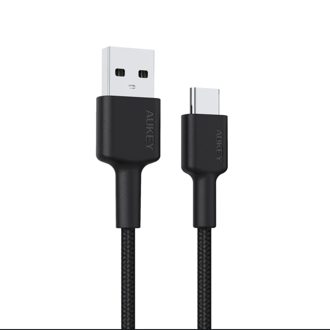 أوكي ايمبولز كيبل نايلون مضفر شحن و مزامنة USB-A إلى USB-C طول 0.9م CD30-BK